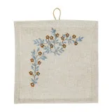 Набір Подарунковий К-428 з вишивкою Коричневі квіти прихватка та рукавичка ТМ Ярослав